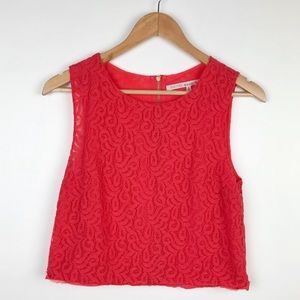 Rachel Roy Red Lace Tank